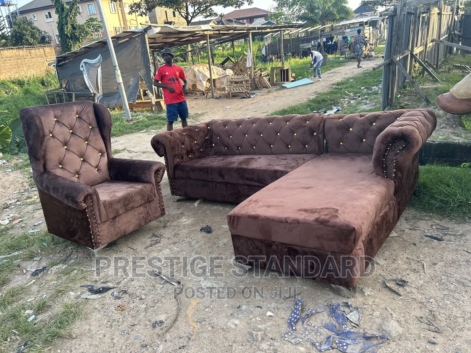 A Standard L Shape Sofa