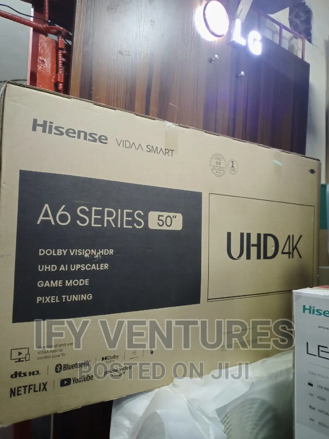 50" Hisense Utra HD VIDAA Smart, A6 Series Television