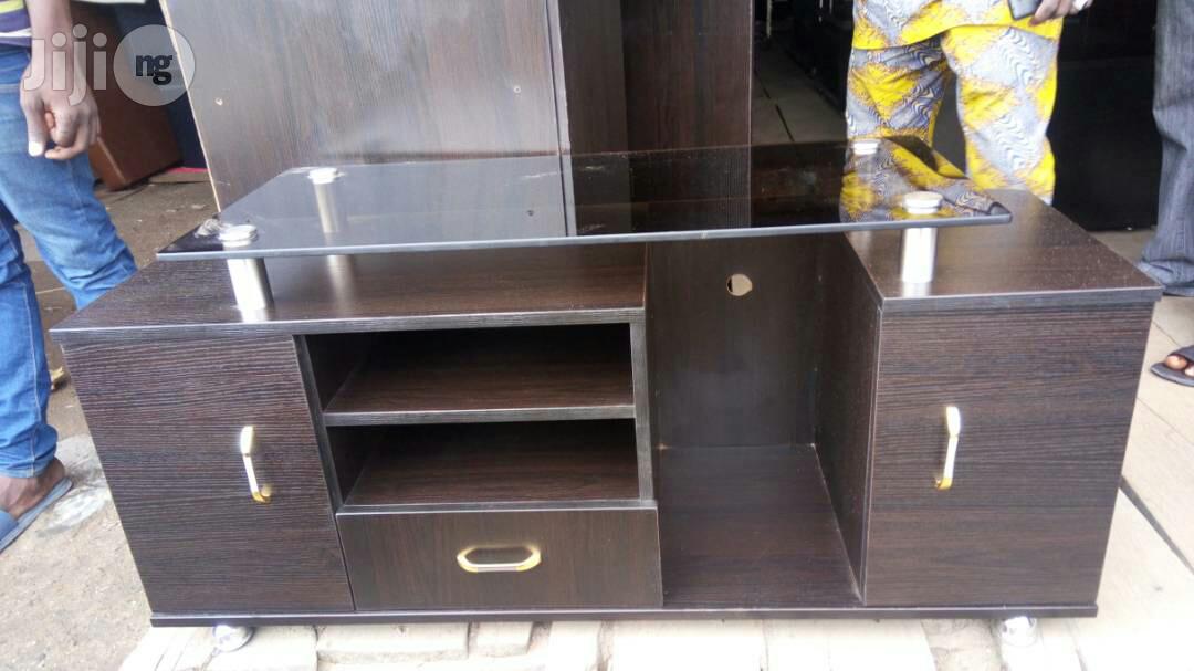 Television Stand Black and Brown