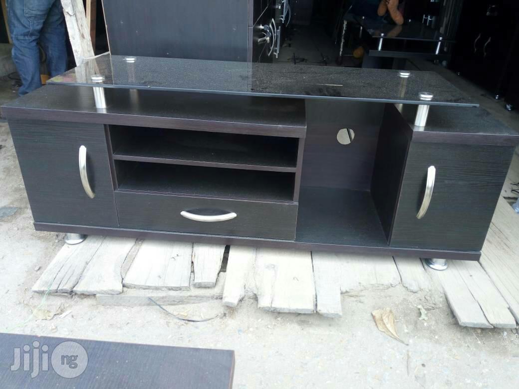 Television Stand Black and Brown