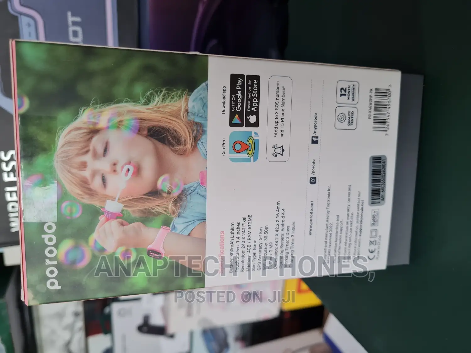 Porodo Kids Smart Watch With Video Calling 4G Nano Slim Slot