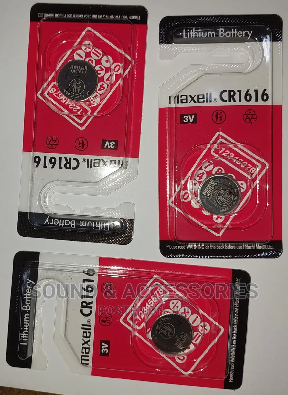 Maxell Lithium 3V Cr1616 Coin Battery