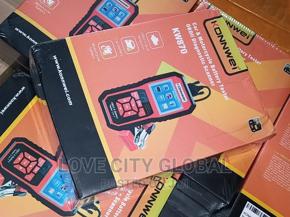 KW870 Car Motorcycle Battery Tester, OBDII Diagnostic Scan