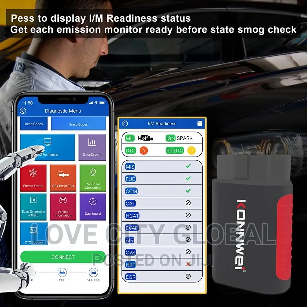 Kdiag Bluetooth Car Diagnostic Scanner Read and Clear Code