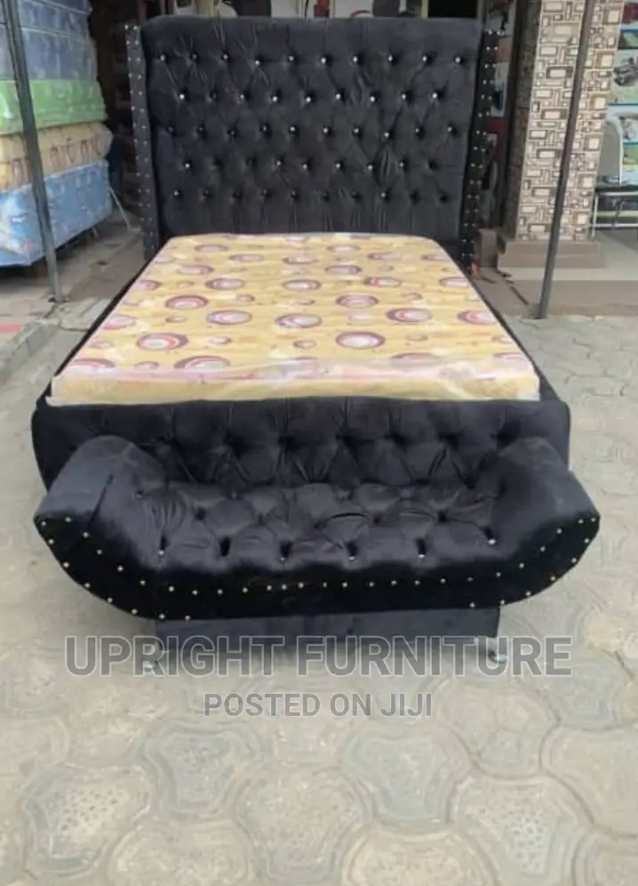 Royal Upholstery Bedframe 4 and Half by 6 With Footrest