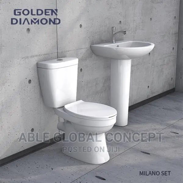 Unique Set Golden Diamond Water Closet