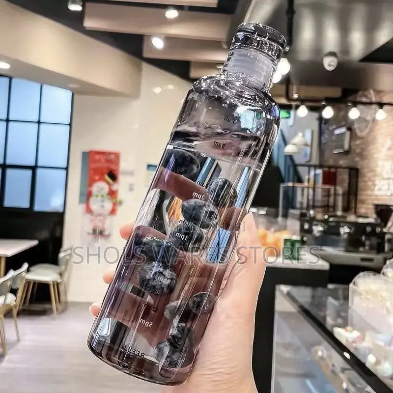 Transparent Water Bottle With Time Scale