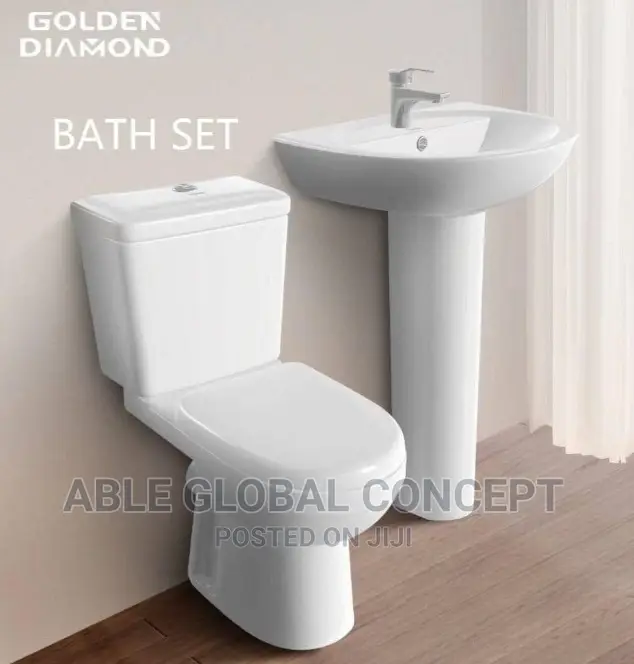 Unique Set Golden Diamond Water Closet