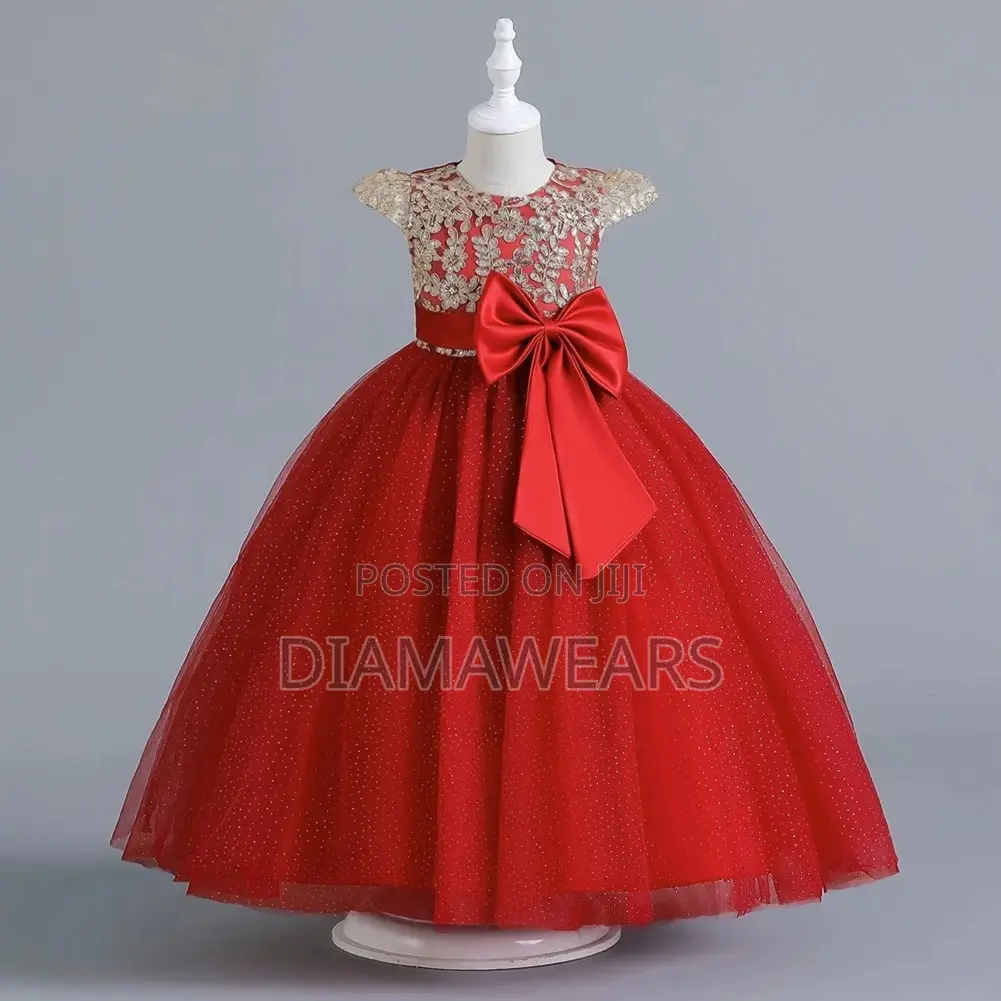 Red Ceremonila Children Party Ball Gown