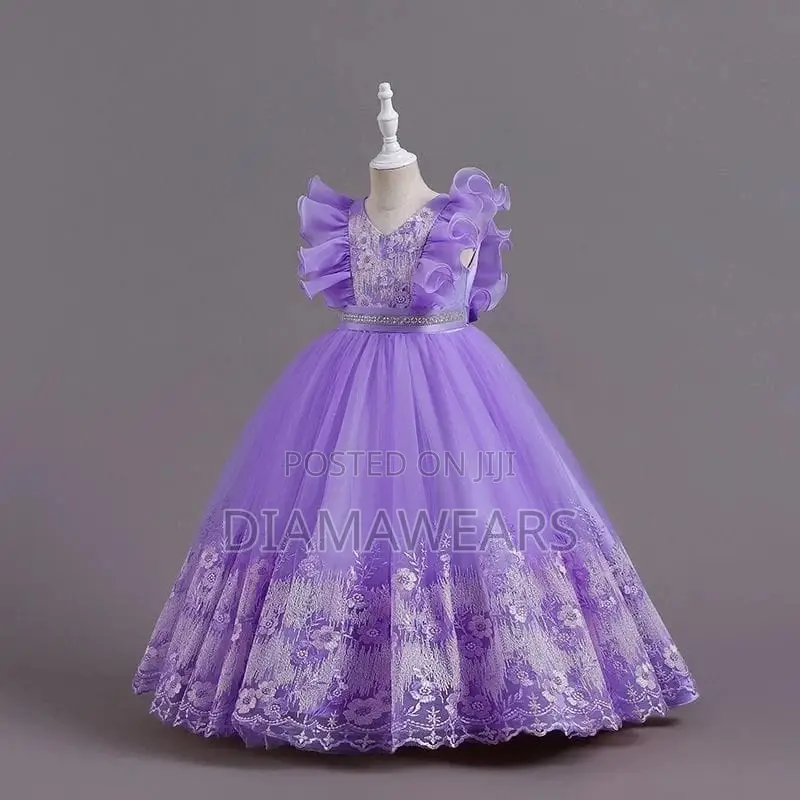 Lilac Ceremonial Pricess Fluffy Full Ball Gown