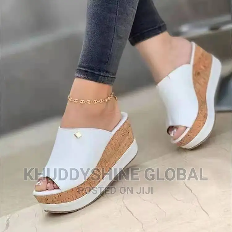 Woman Platform Wedge Slippers Slides