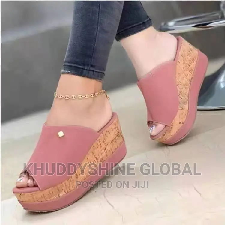 Woman Platform Wedge Slippers Slides
