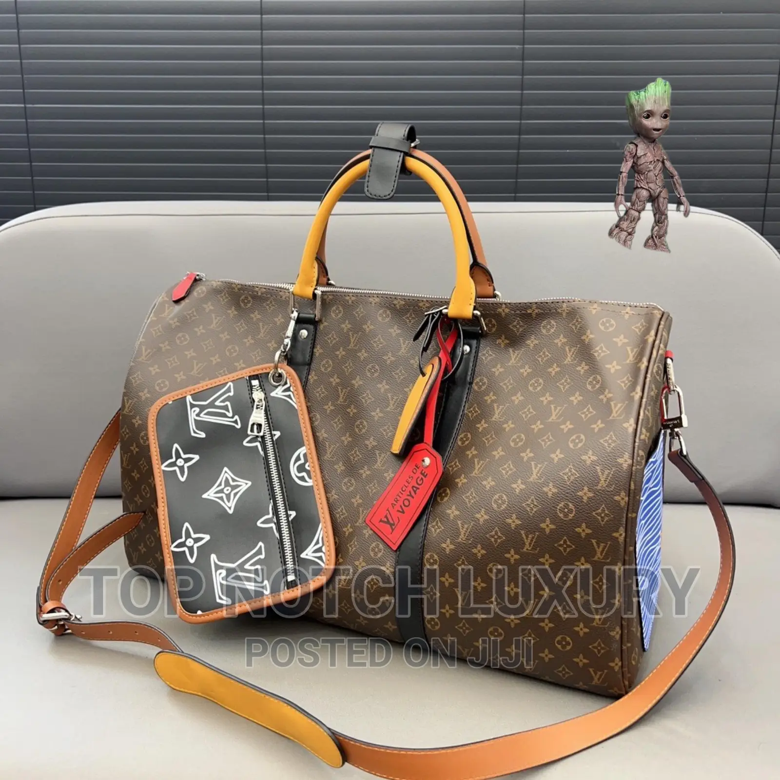 Original Leather *Louis Vuitton Voyage Duffel Bag