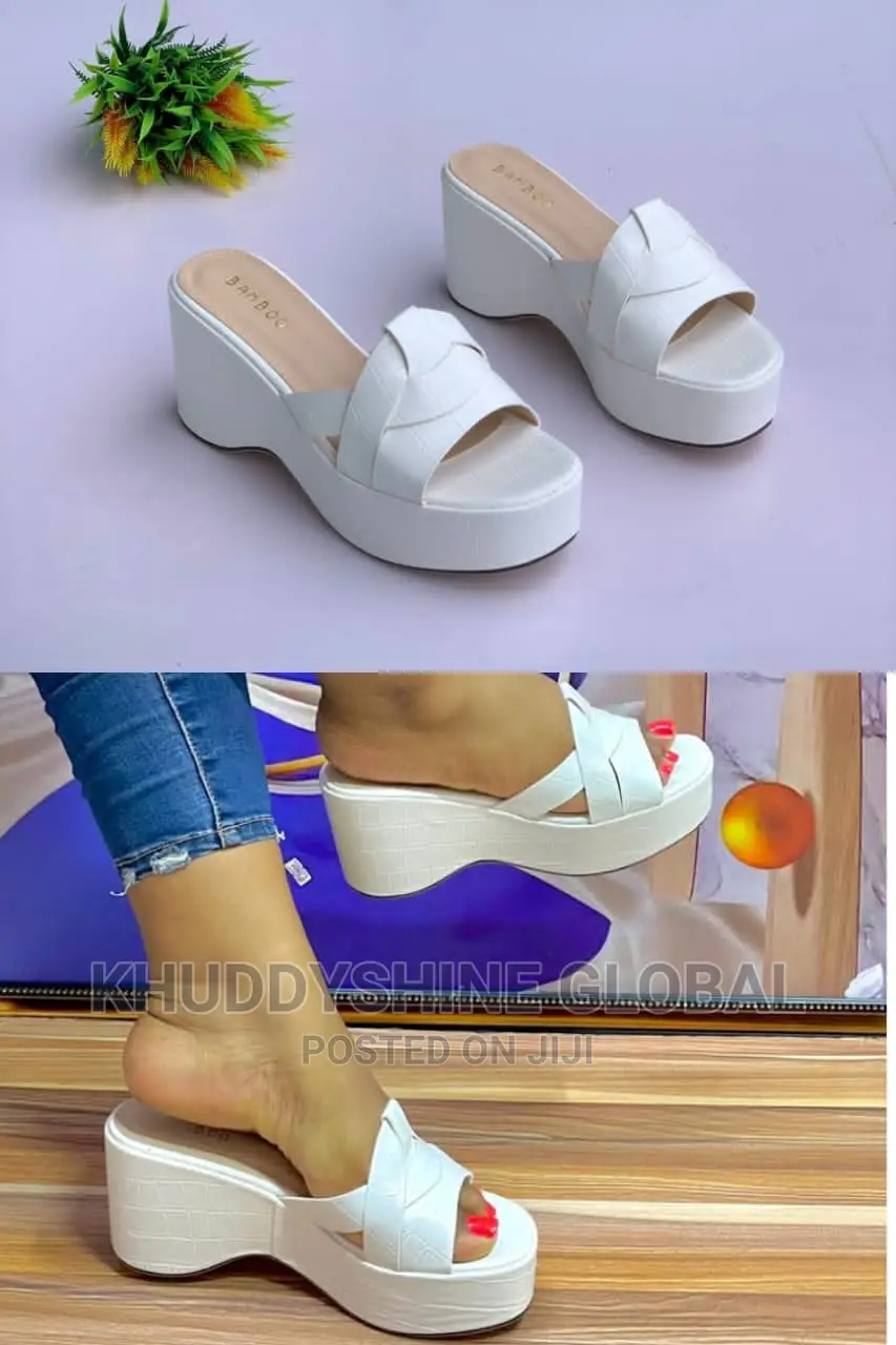 Bamboo Women Wedge Heels Slippers