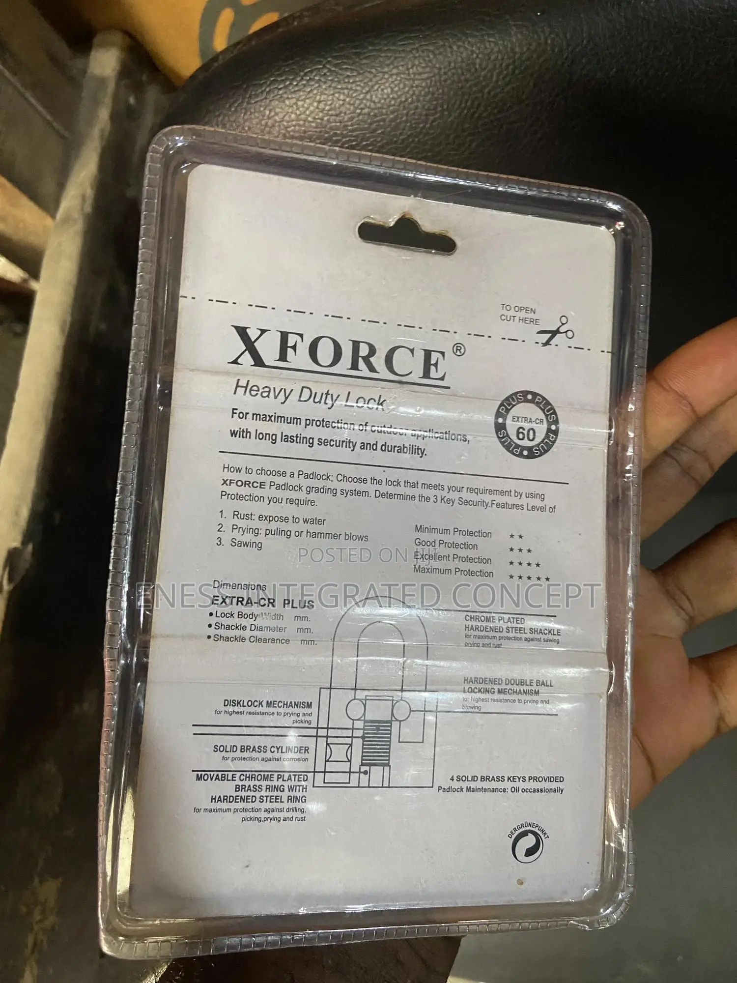 Xforce Top Security Padlock 60mm