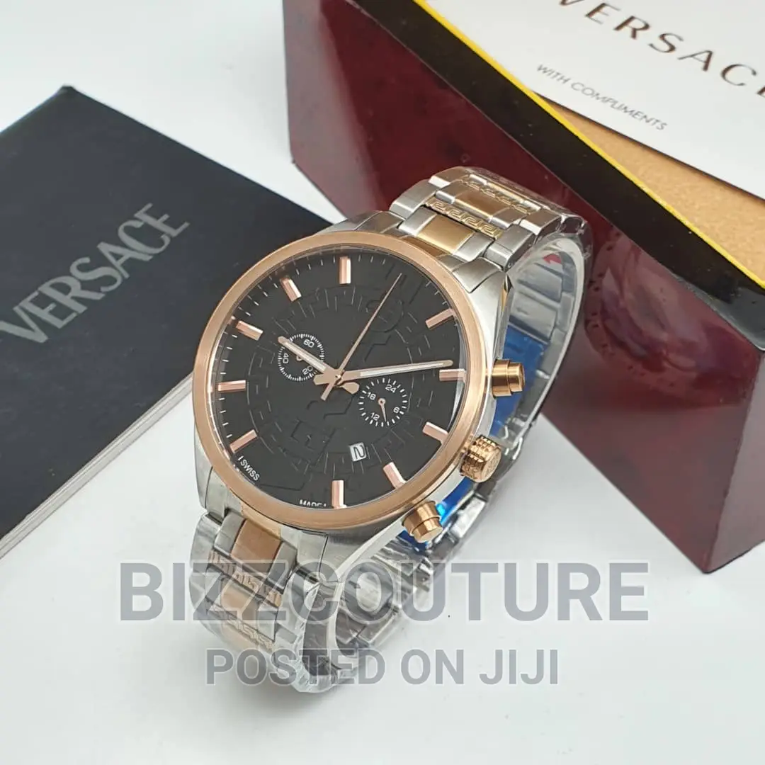Original VERSACE Gold Steel Chain Watch Available in Store