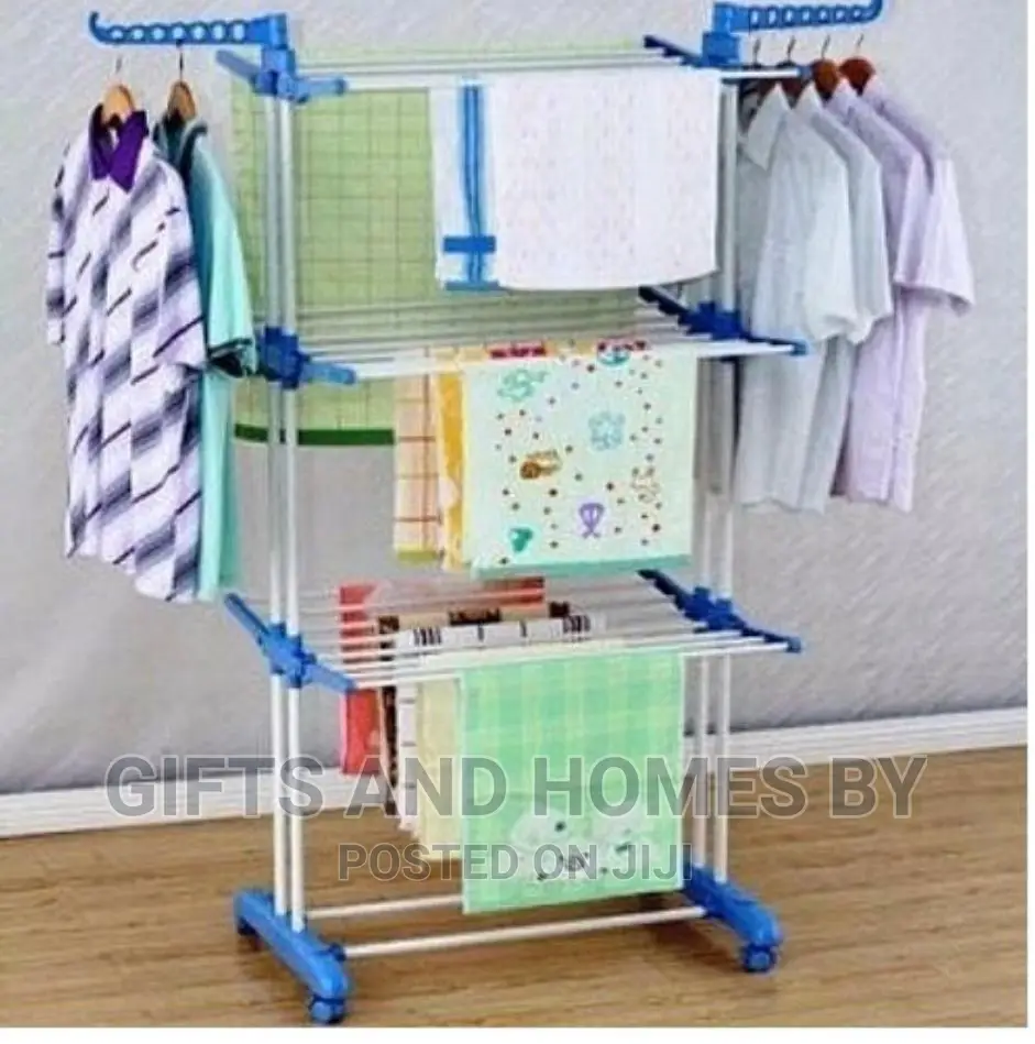 3 Layers Clothes Hanger With Wheels