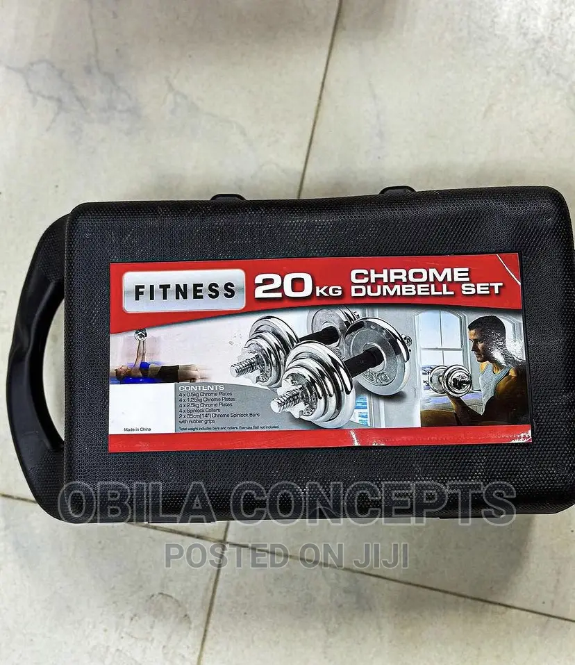 Chrome Adjustable Dumbbell With Carrier Box