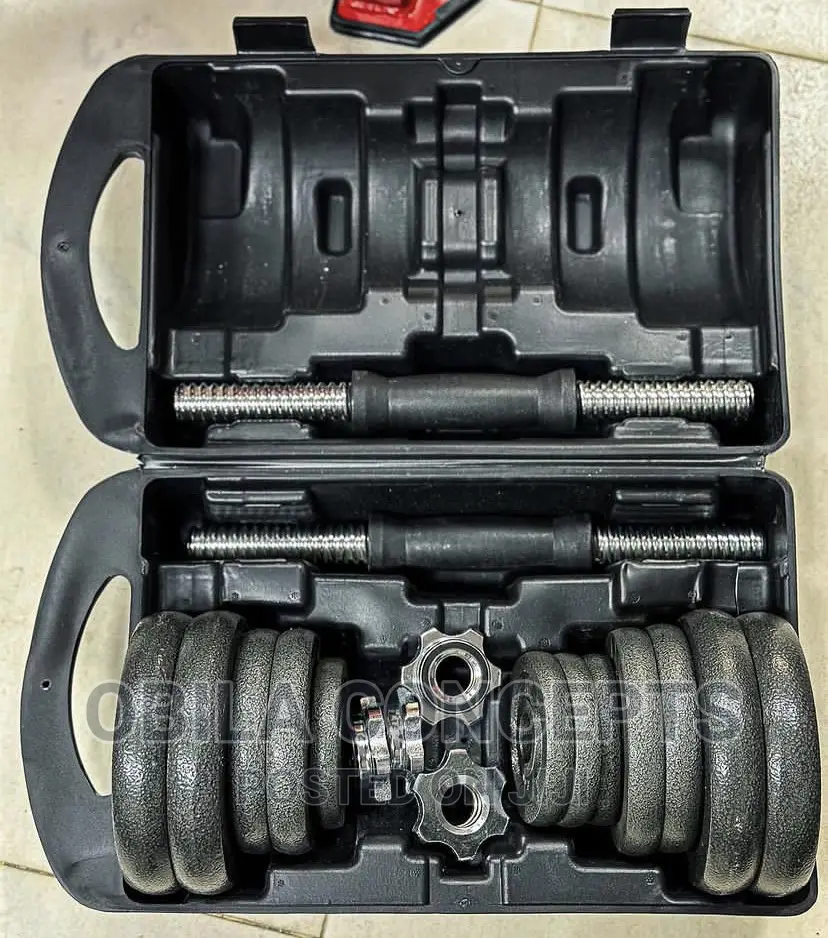 Chrome Adjustable Dumbbell With Carrier Box