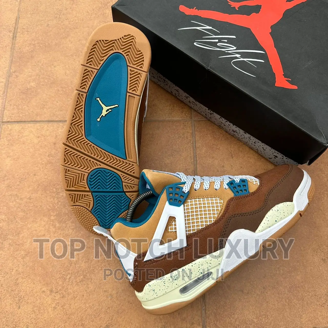 *Original Nike Air Jordan 4 Cacao Wow"*Men Women Sneakers
