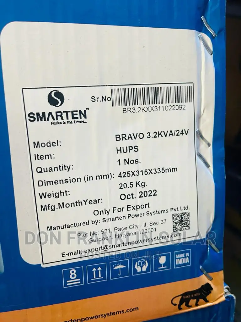 3.2kva/24v Smarten Pure Sine Wave None Hybrid Solar Inverter