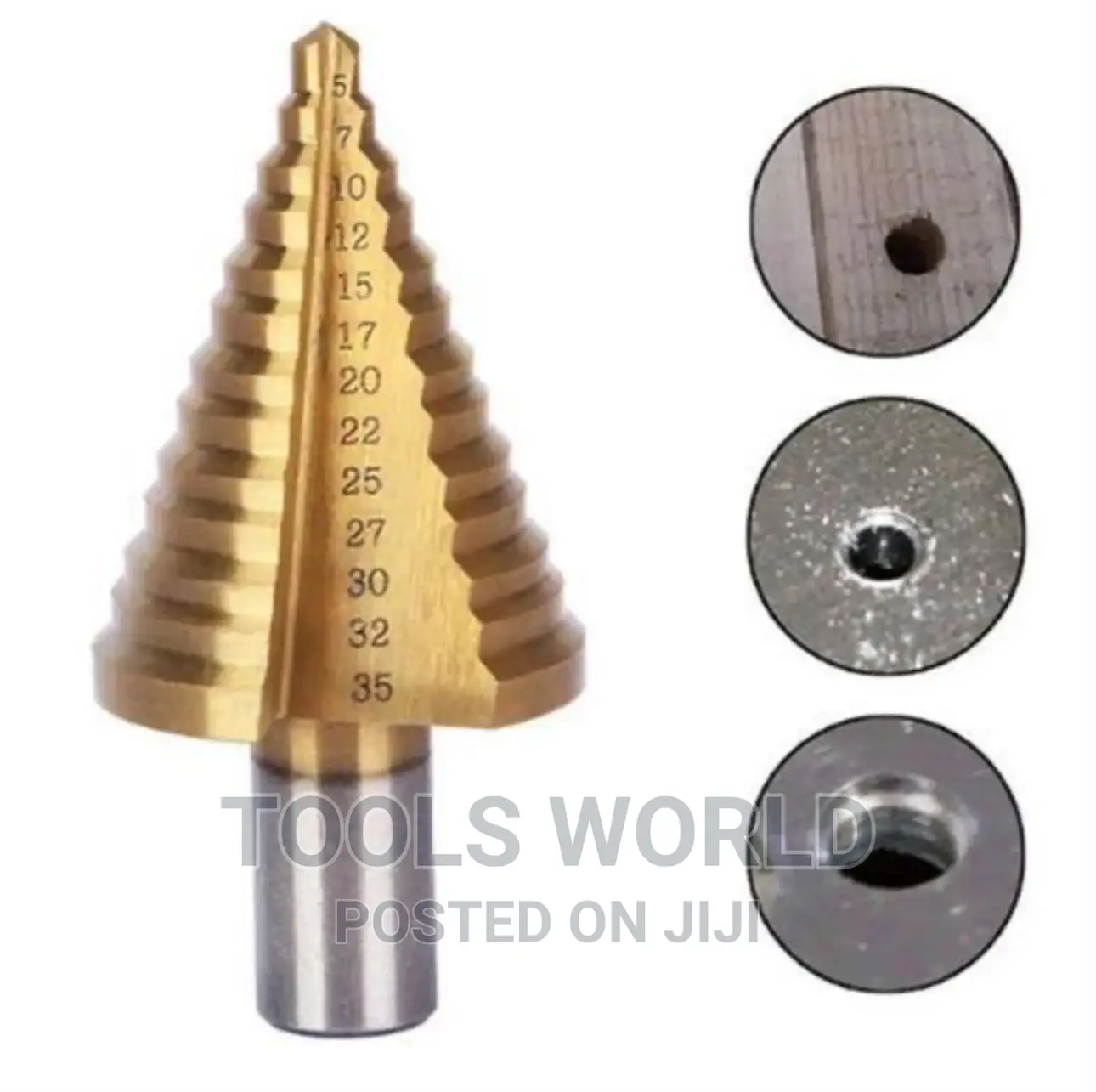 HSS Titanium Step Cone Drill Bit High Speed Steel Wood Steel