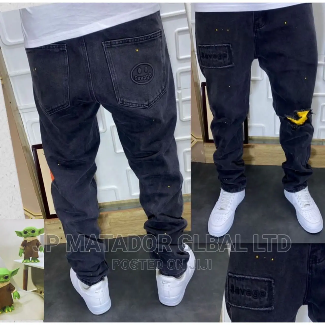 Denim Quality Baggy Straight Stock Jeans