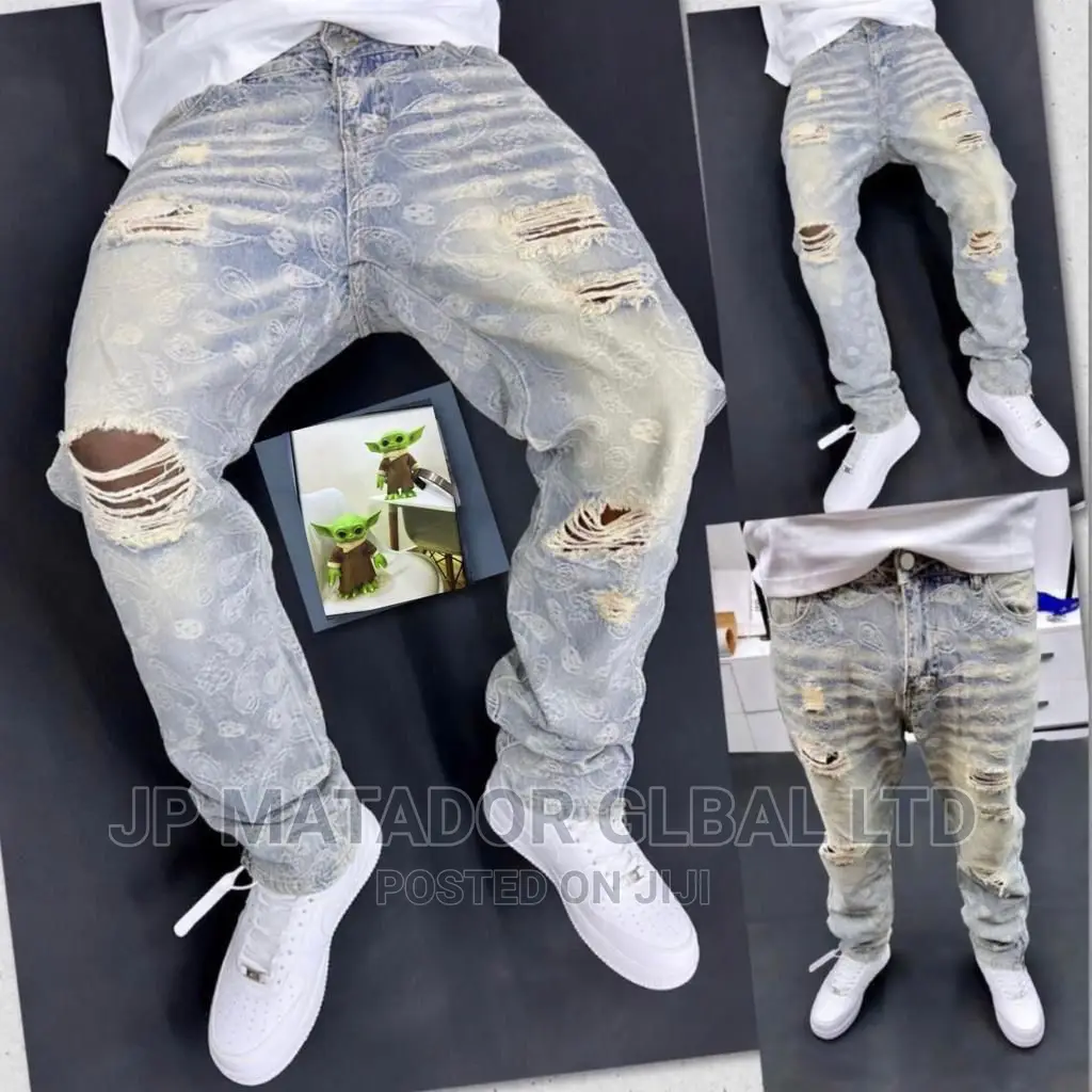 Denim Quality Baggy Straight Stock Jeans