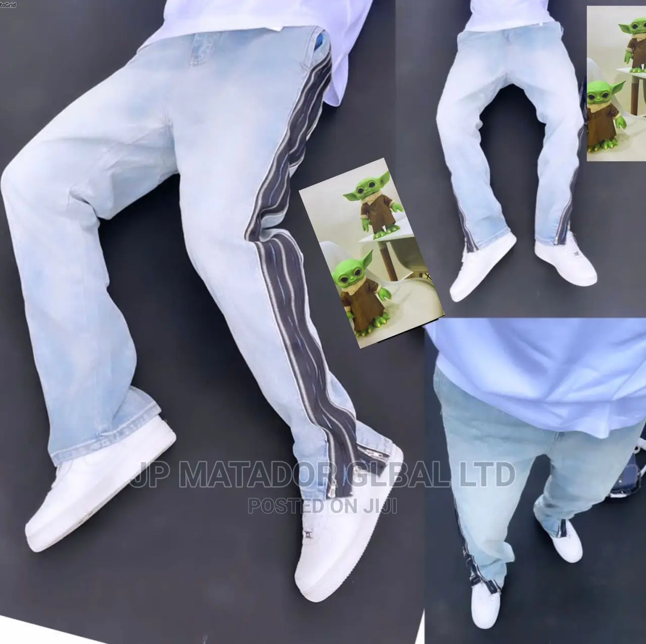 Denim Quality Baggy Straight Stock Jeans