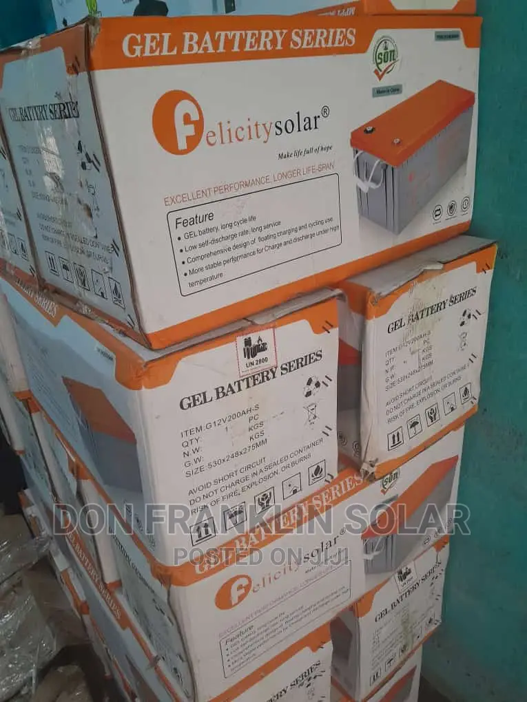200ah Felicity Gel Solar Inverter Battery
