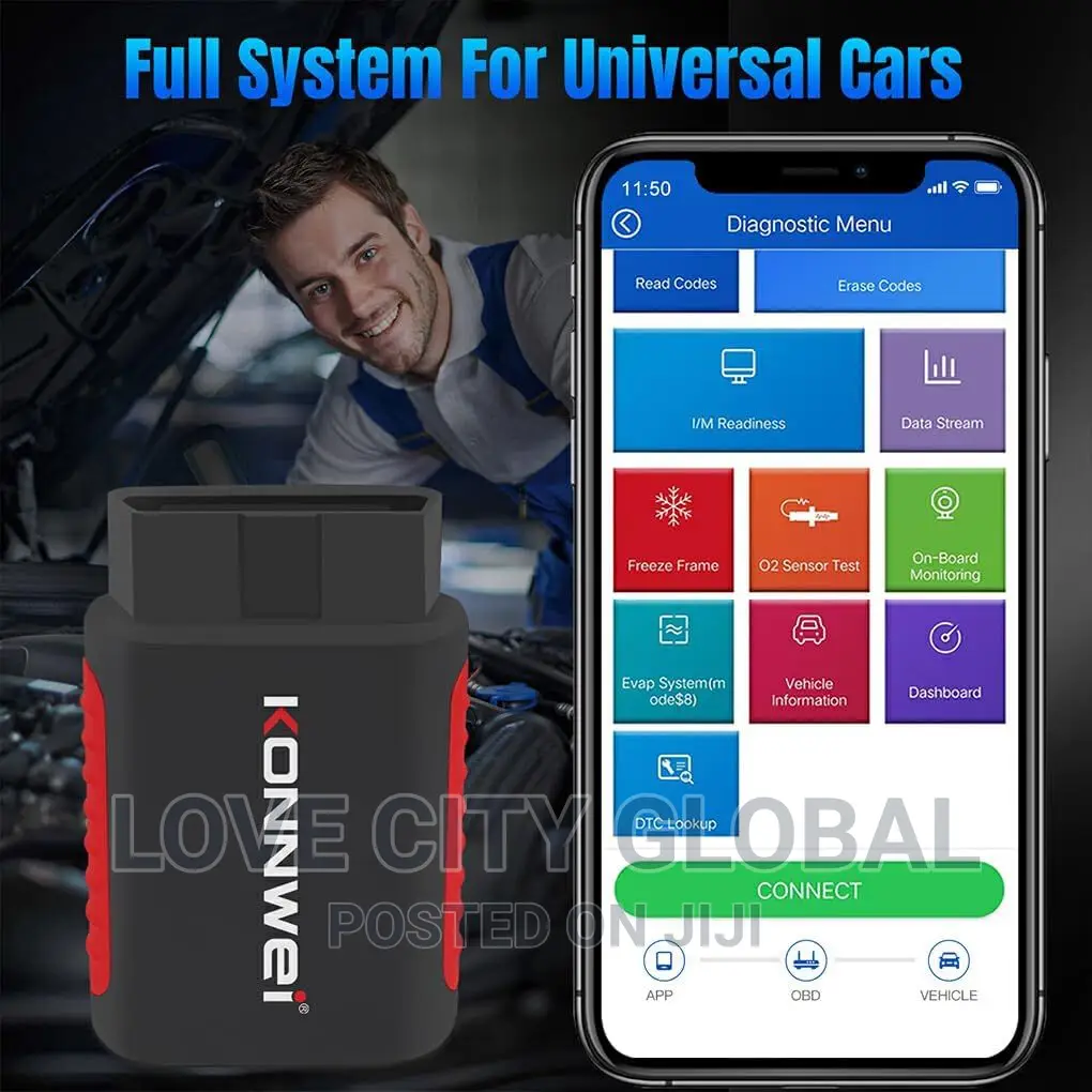 Kdiag Bluetooth Car Diagnostic Scanner Read and Clear Code