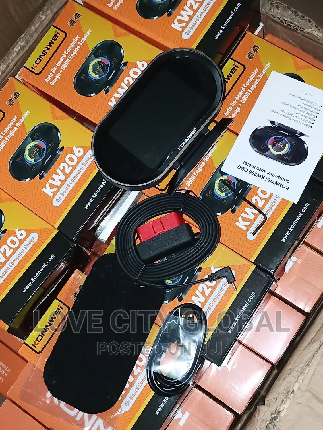 KONWEI KW206 OBD2 Head Up Display Car Guage + OBD2 Scanne