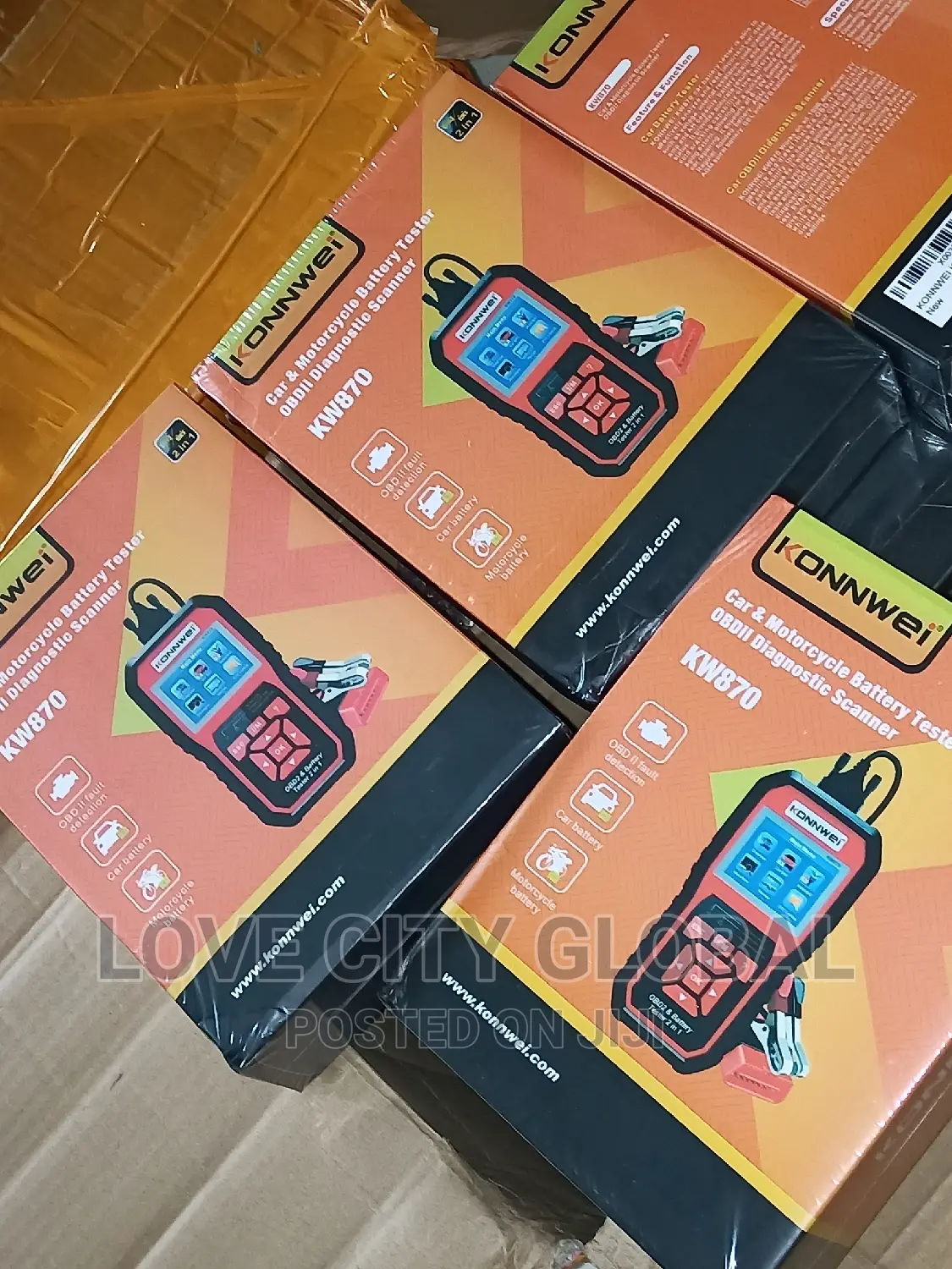 KW870 Car Motorcycle Battery Tester, OBDII Diagnostic Scan