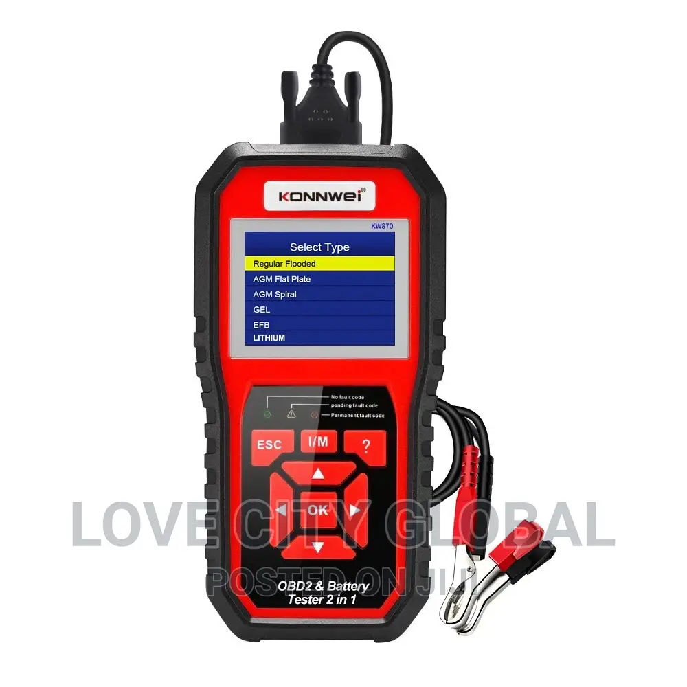 Konwei KW-870 Multi-Function Battery Tester OBD2 Scanner