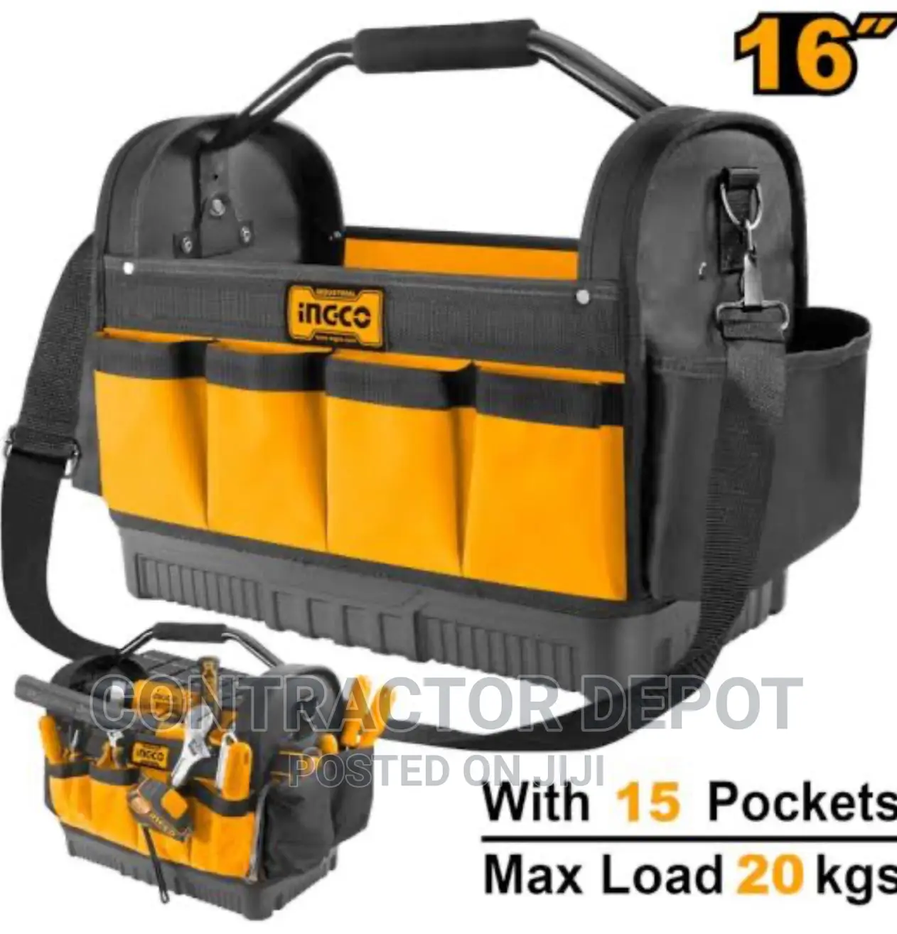 Ingco 16 Inch Tool Bag With 21 Pockets Htbgl01