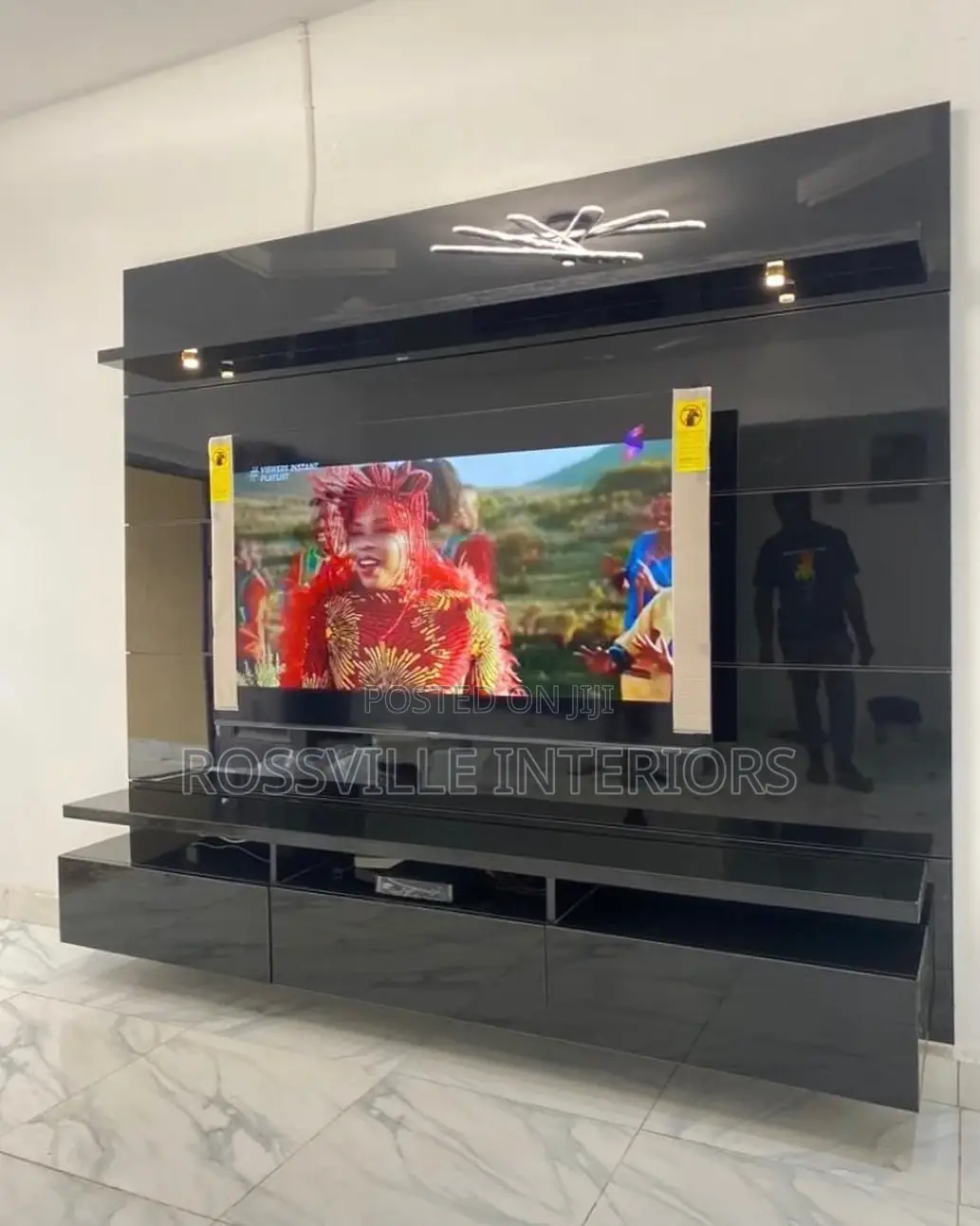 Exquisite Tv Console With Lightning