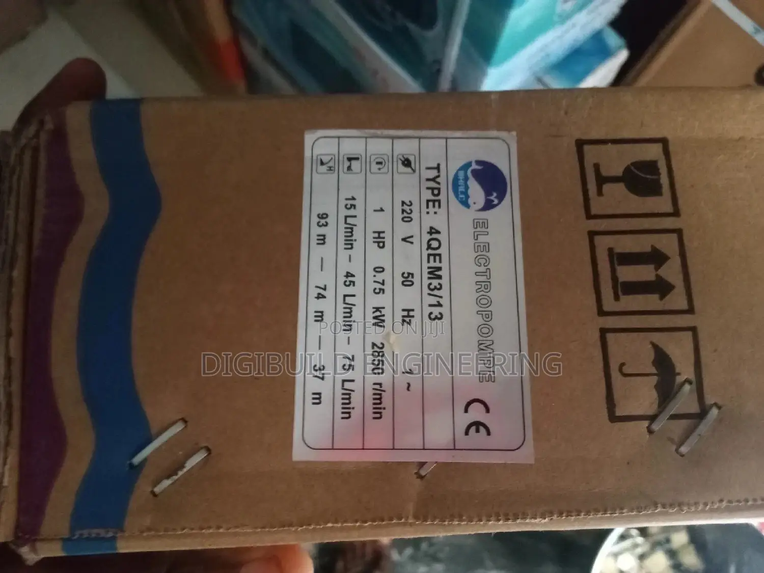 1hp Whale Submersible Water Pumping Machine 100% Copper Coil