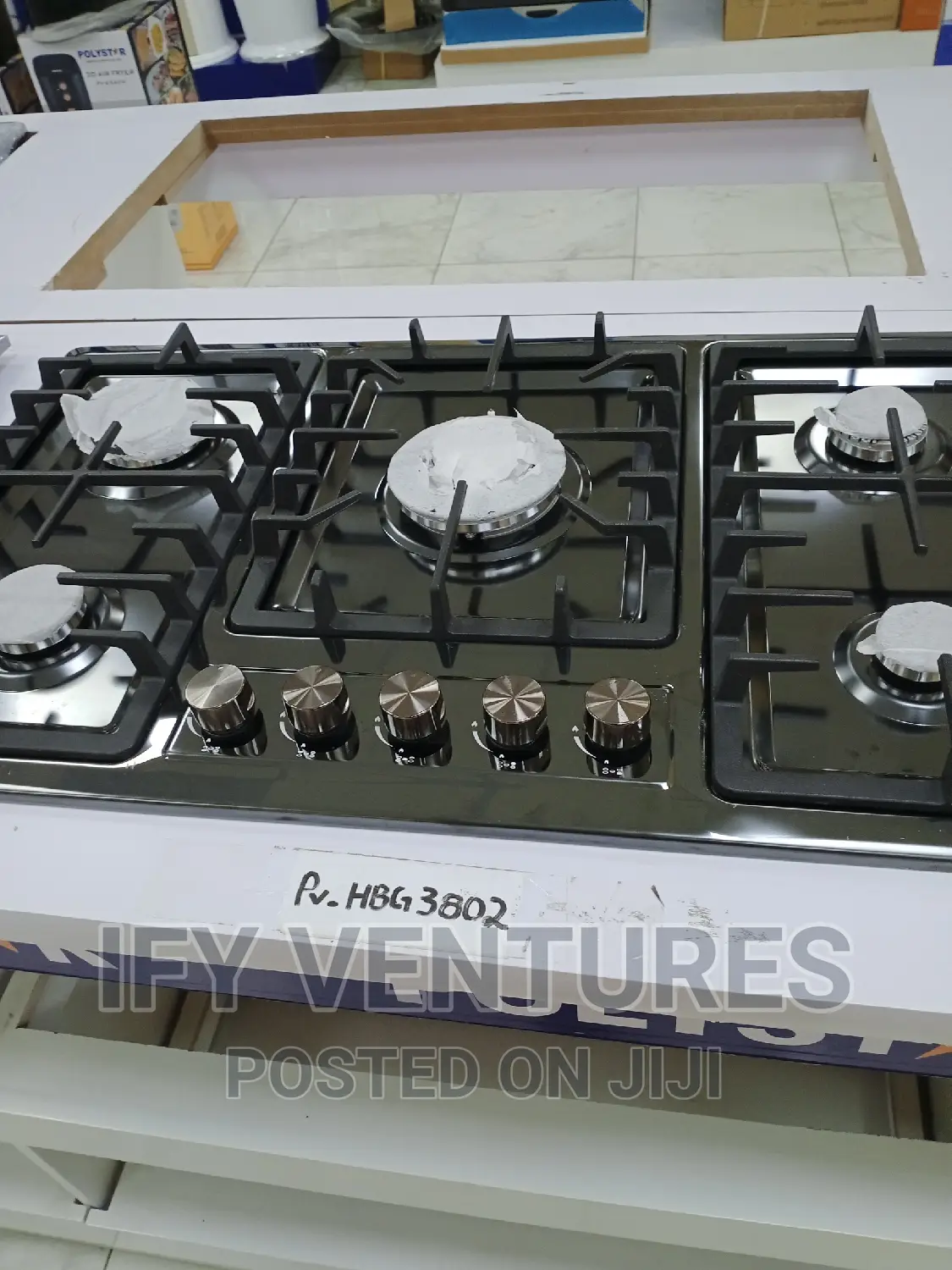 Polystar Built-In, 5 Burners Gas Cooker.