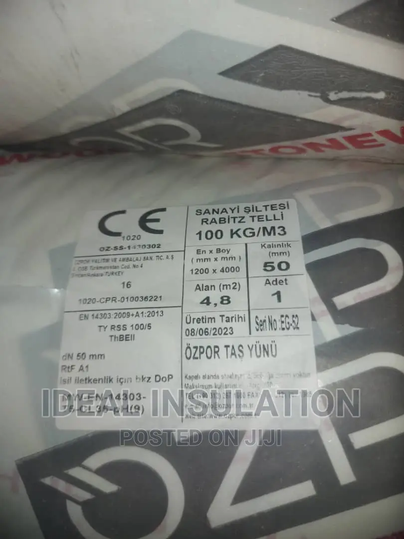 Rockwool Blanket With Wire Mesh 1.2mx4mx50mm