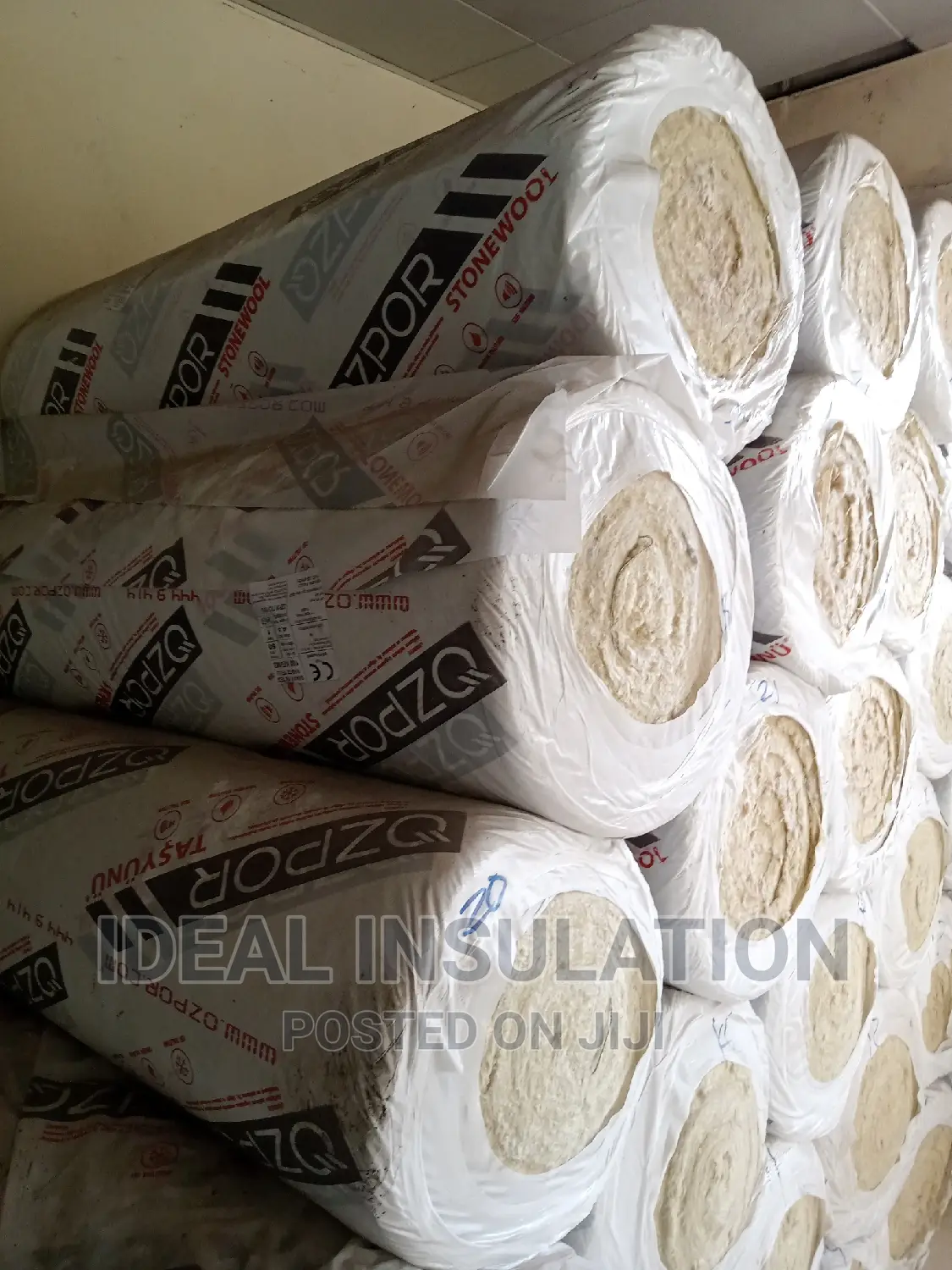 OZPOR Rockwool Blanket With Wire Mesh Made in Turkey.