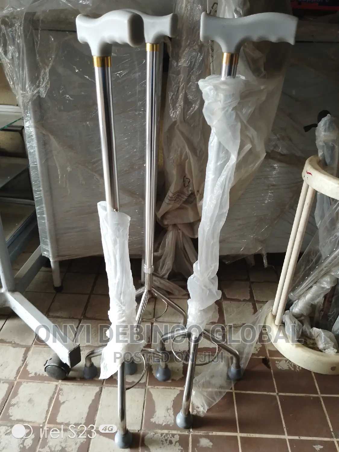 Adjustable and Removable Tripod Walking Stick