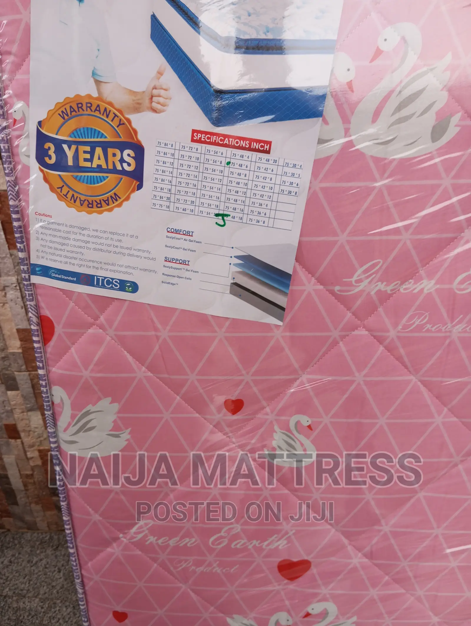 4.5ft by 6 Ft by 8 Orthopaedic Mattress. New Affordab