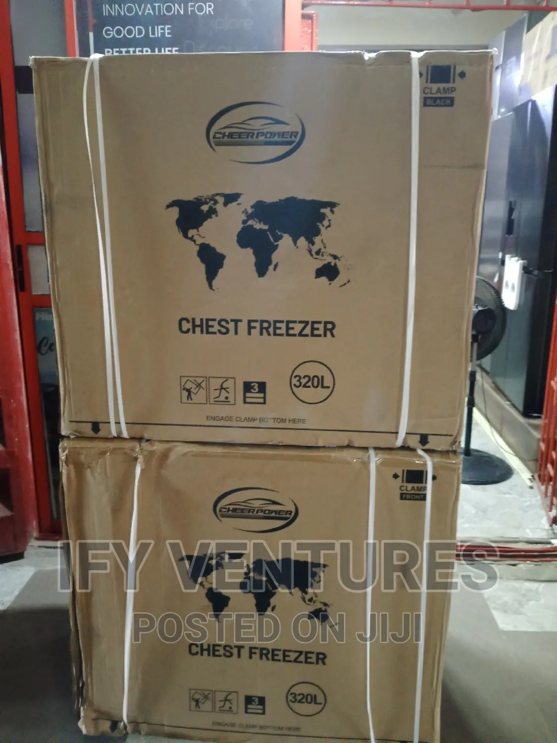 Cheer Power Chest Freezer With Inner Protective Glasses