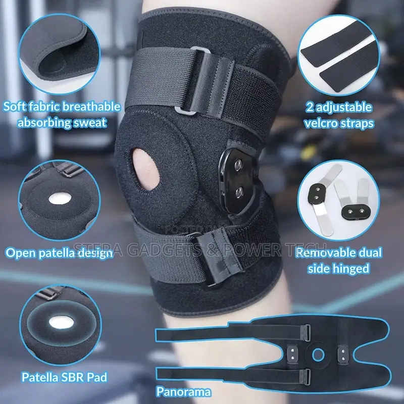 Knee Brace With Stabilizers Adjustable Compression Support