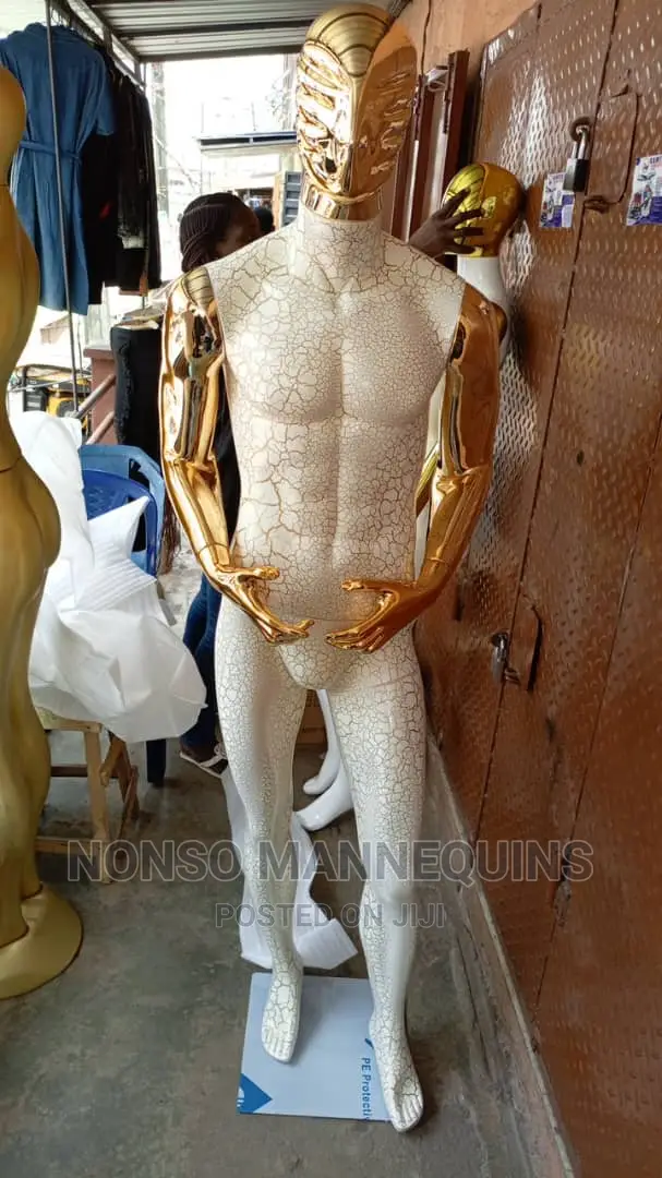 Brand New Fibre White And Gold Male Mannequin