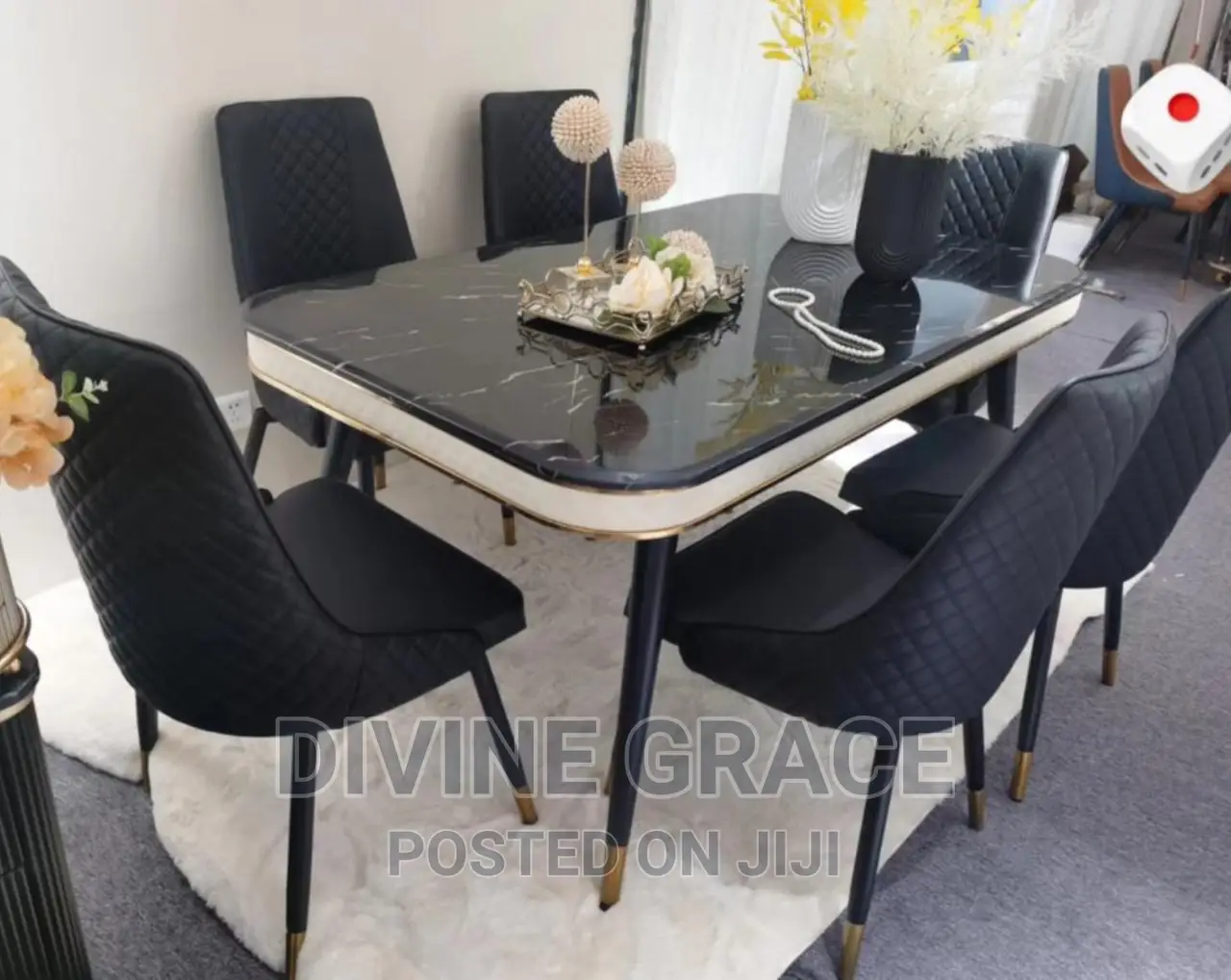 Marble Top Dinning Table With Chairs