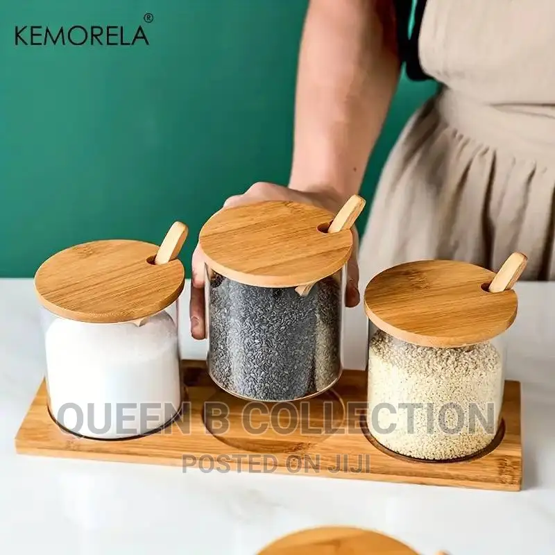3 in 1 Spice Jar With Bamboo Lid.