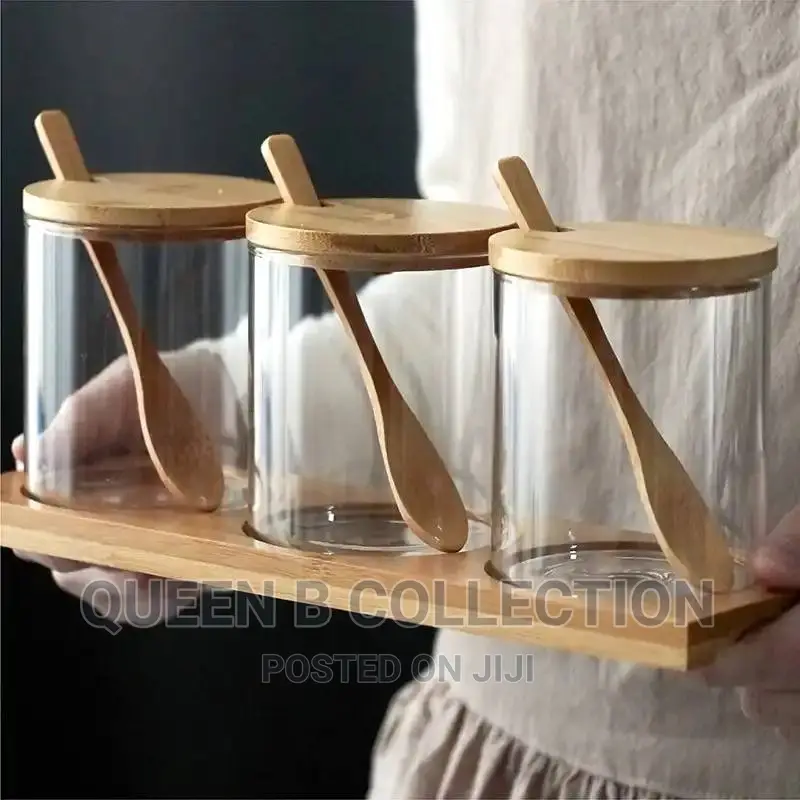 3 in 1 Spice Jar With Bamboo Lid.