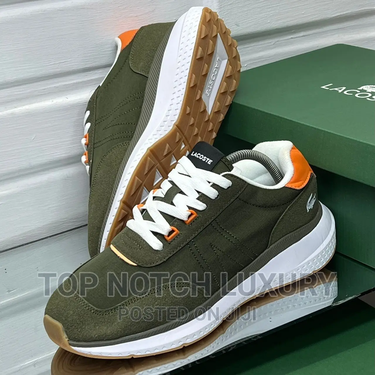 Original High Quality Lacoste Green/Orange/White
