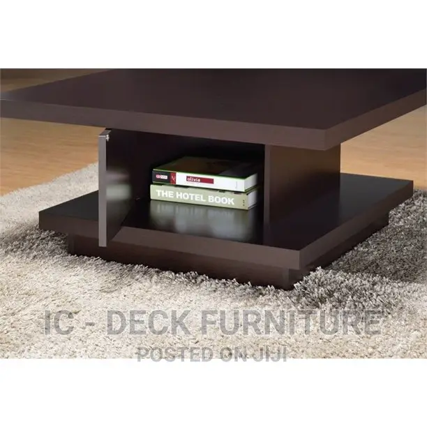 Tbl29 Contempt 30" Square Pedestal Coffee Table W/ Storage